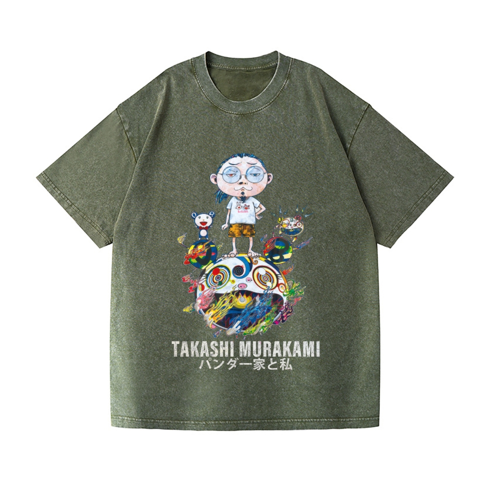 TM Panda Vintage Wash Japanese Design T-Shirt
