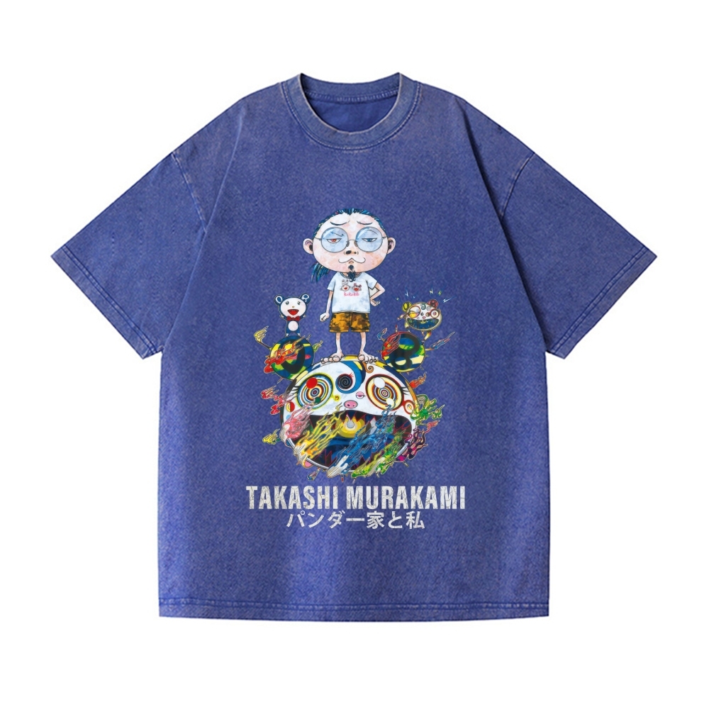TM Panda Vintage Wash Japanese Design T-Shirt