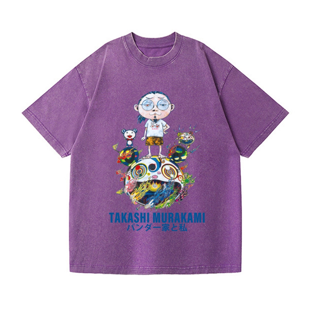 TM Panda Vintage Wash Japanese Design T-Shirt