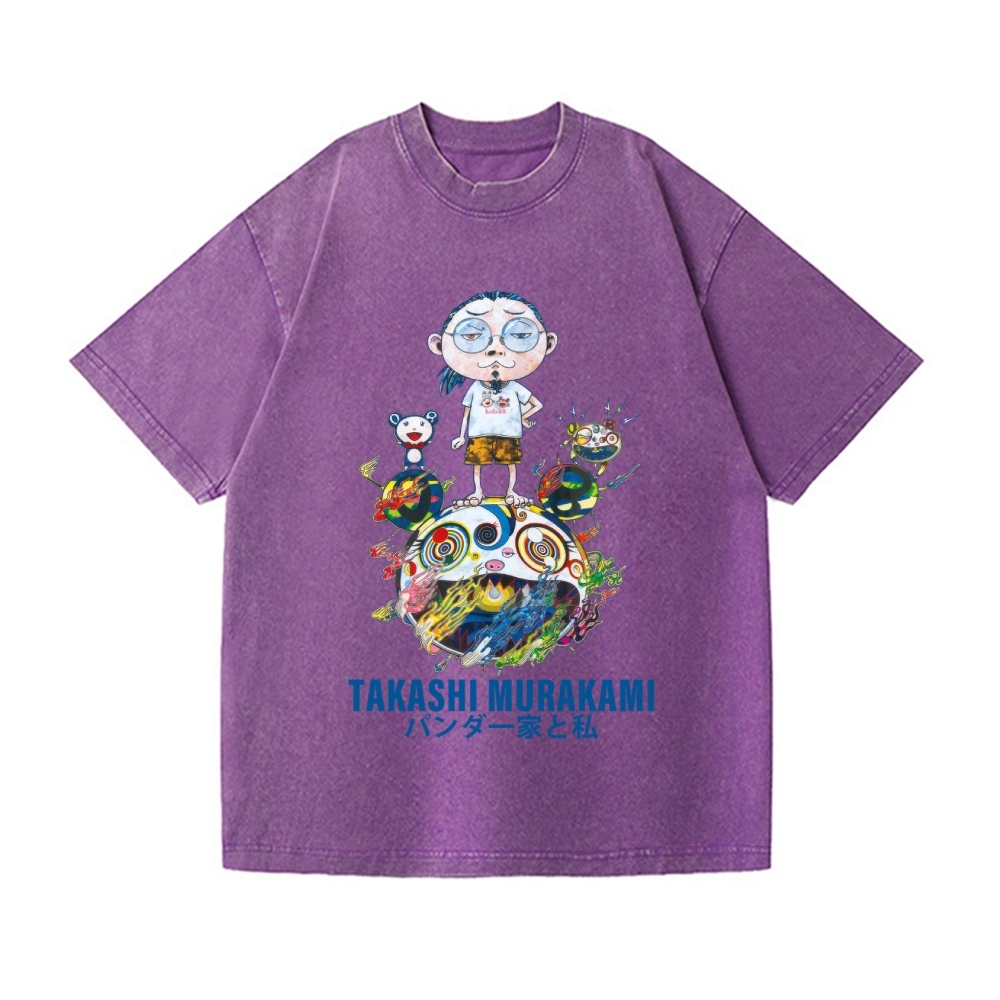 TM Panda Vintage Wash Japanese Design T-Shirt
