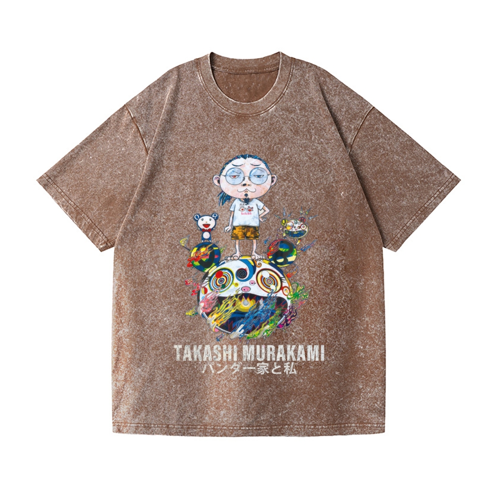 TM Panda Vintage Wash Japanese Design T-Shirt