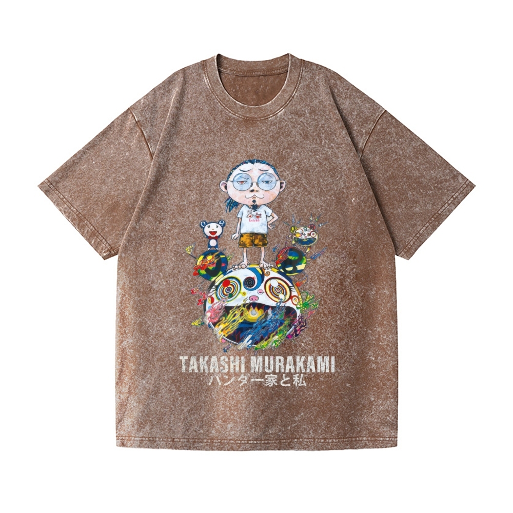 TM Panda Vintage Wash Japanese Design T-Shirt