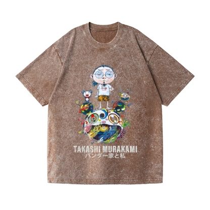 TM Panda Vintage Wash Japanese Design T-Shirt