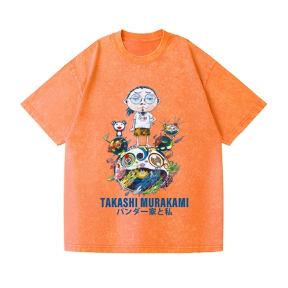 TM Panda Vintage Wash Japanese Design T-Shirt