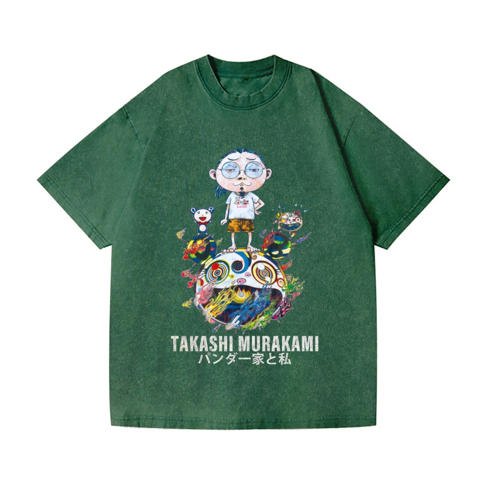 TM Panda Vintage Wash Japanese Design T-Shirt
