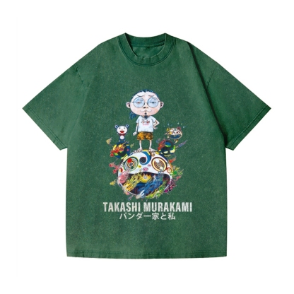 TM Panda Vintage Wash Japanese Design T-Shirt