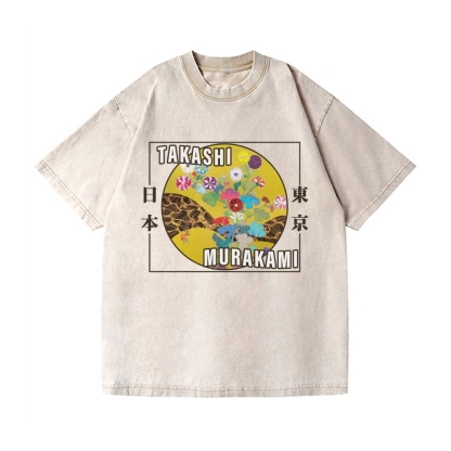 TM Panda Vintage Wash Japanese Design T-Shirt