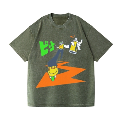 Don't Stop the Beat Vintage Wash Japanese Design T-Shirt