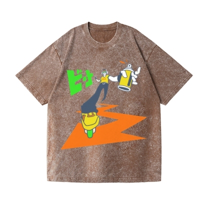 Don't Stop the Beat Vintage Wash Japanese Design T-Shirt