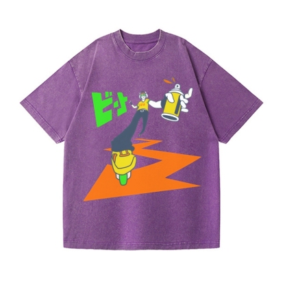 Don't Stop the Beat Vintage Wash Japanese Design T-Shirt