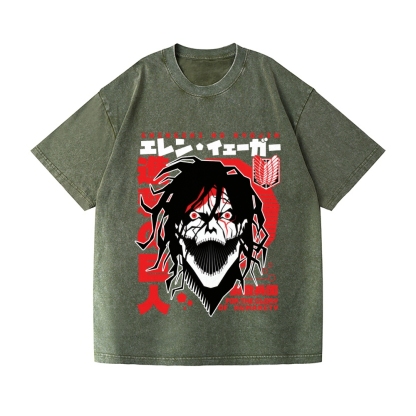 Attack Titan Vintage Wash Japanese Design T-Shirt