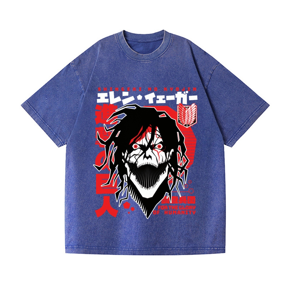 Attack Titan Vintage Wash Japanese Design T-Shirt