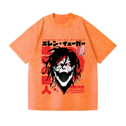 Attack Titan Vintage Wash Japanese Design T-Shirt