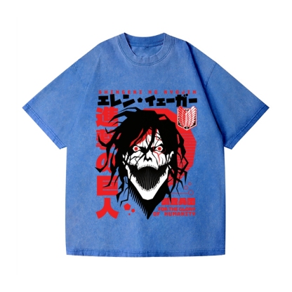 Attack Titan Vintage Wash Japanese Design T-Shirt
