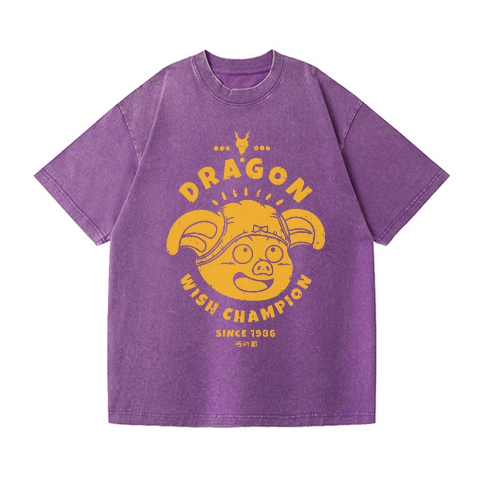 Dragon Wish Champ Vintage Wash Japanese Design T-Shirt