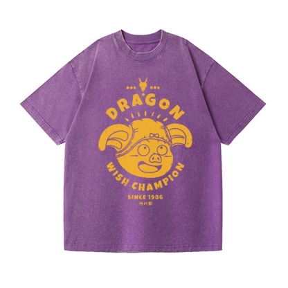 Dragon Wish Champ Vintage Wash Japanese Design T-Shirt
