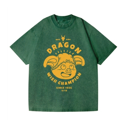 Dragon Wish Champ Vintage Wash Japanese Design T-Shirt