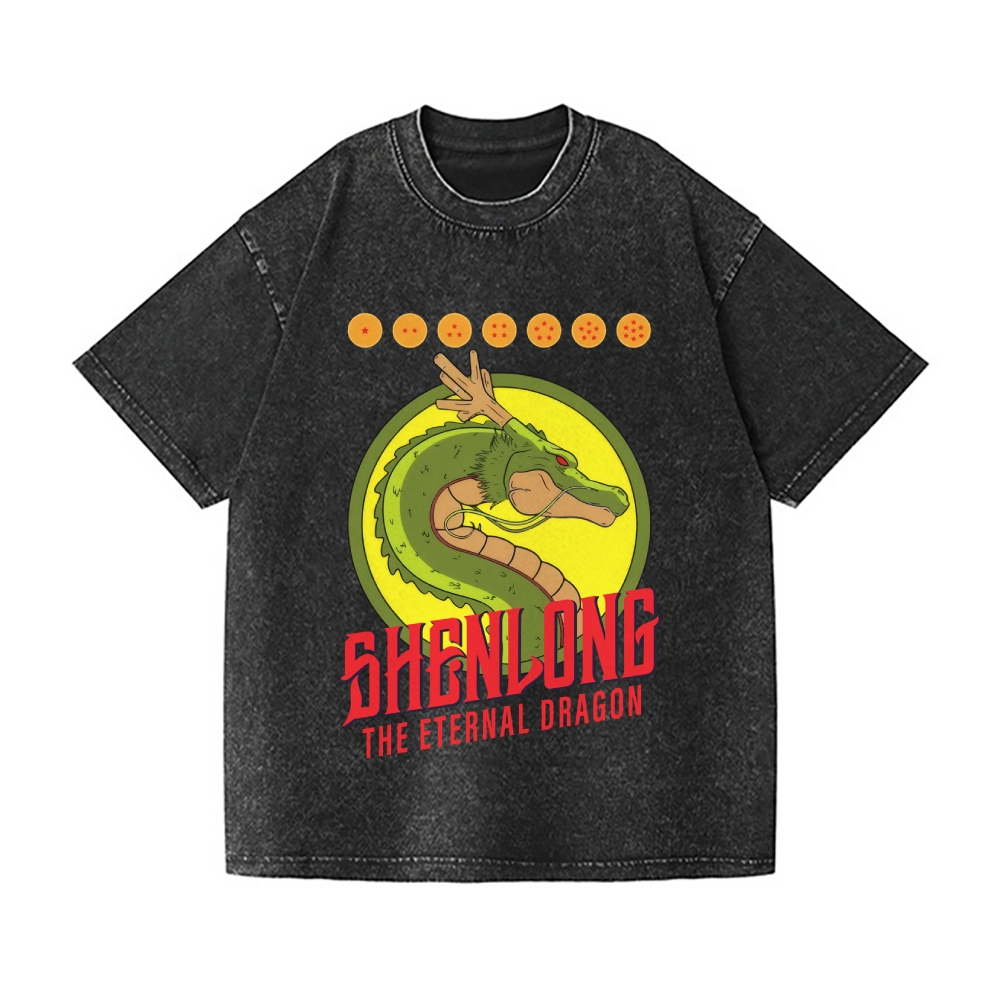Dragon Ball Z Shenlong Vintage Wash Japanese Design T-Shirt