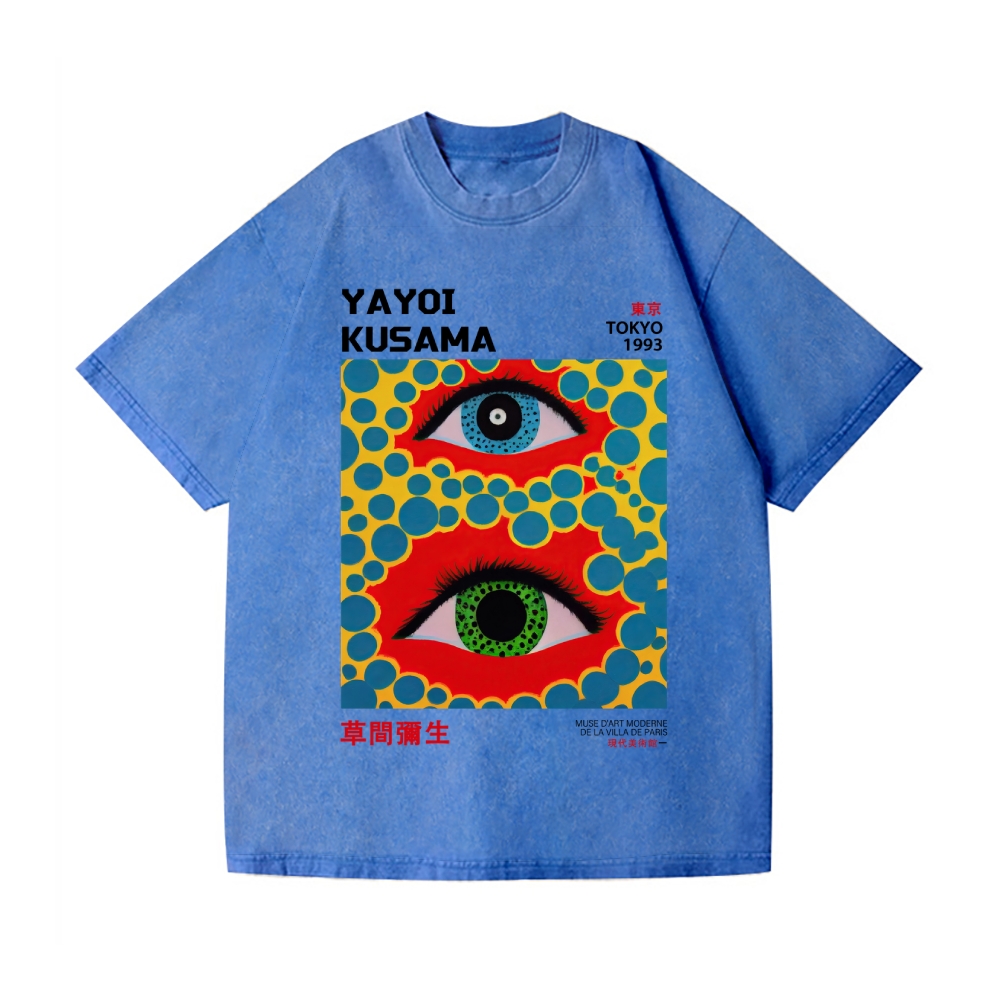 Yayoi Kusama Eyes Vintage Wash Japanese Design T-Shirt