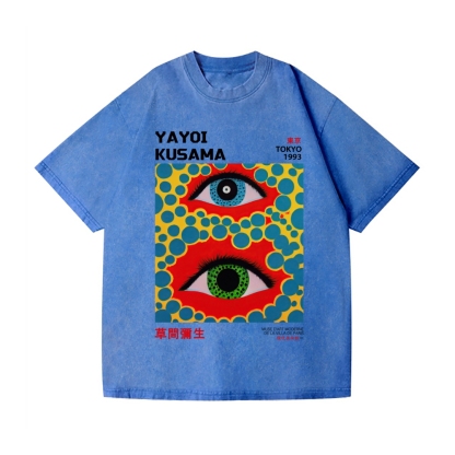 Yayoi Kusama Eyes Vintage Wash Japanese Design T-Shirt