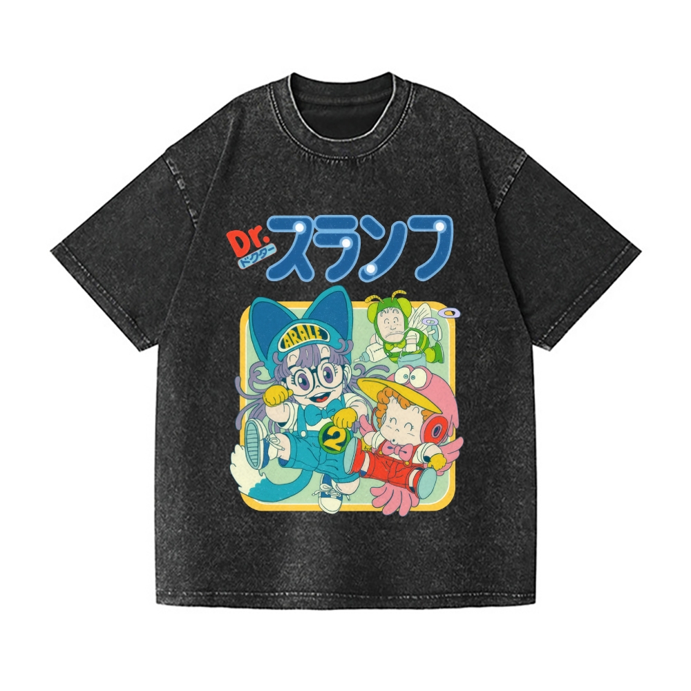 Arale Vintage Wash Japanese Design T-Shirt