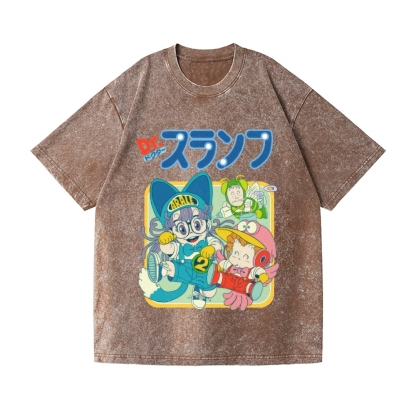 Arale Vintage Wash Japanese Design T-Shirt
