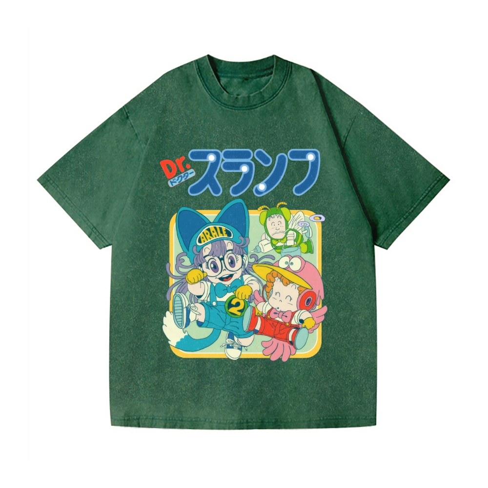 Arale Vintage Wash Japanese Design T-Shirt