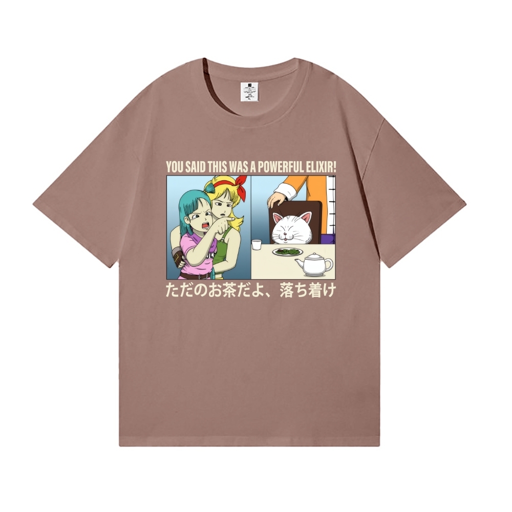 Bulma Girl Pointing at a Cat Japanese Style Classic Tee