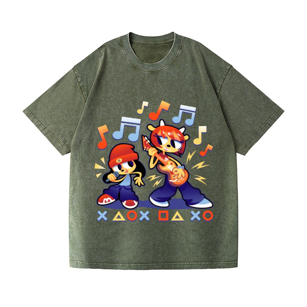 Parappa the Rapper Vintage Wash Japanese Design T-Shirt