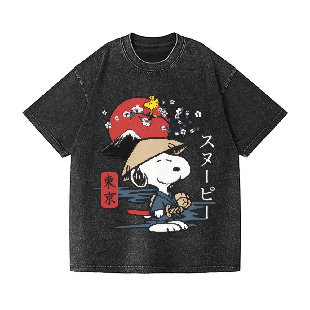 Peanuts Vintage Wash Japanese Design T-Shirt