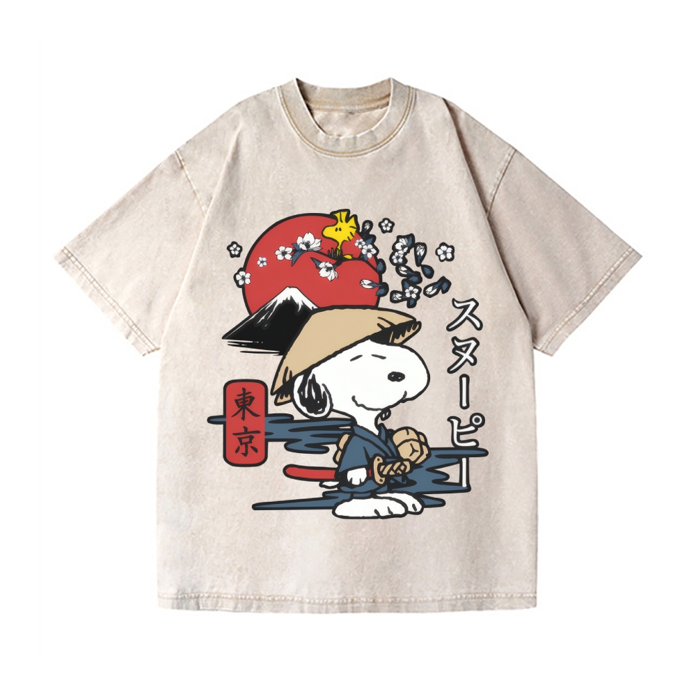 Peanuts Vintage Wash Japanese Design T-Shirt