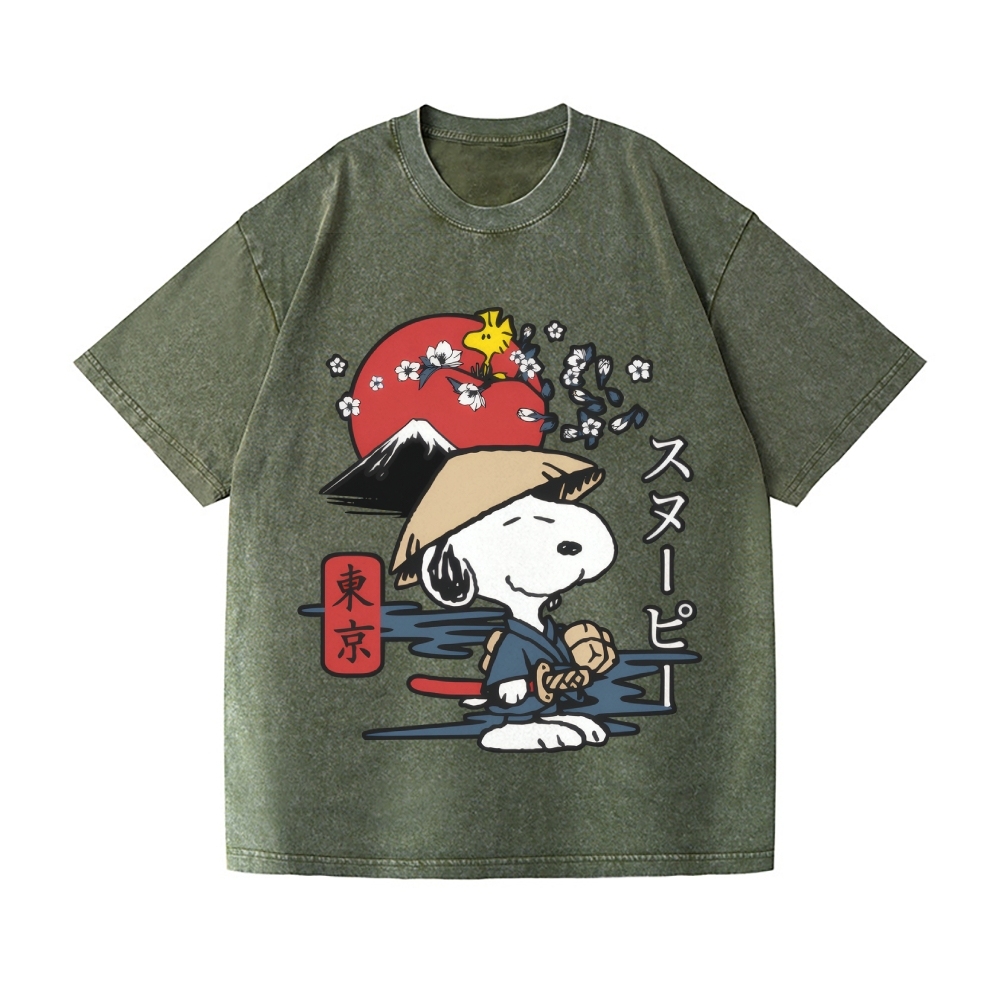 Peanuts Vintage Wash Japanese Design T-Shirt