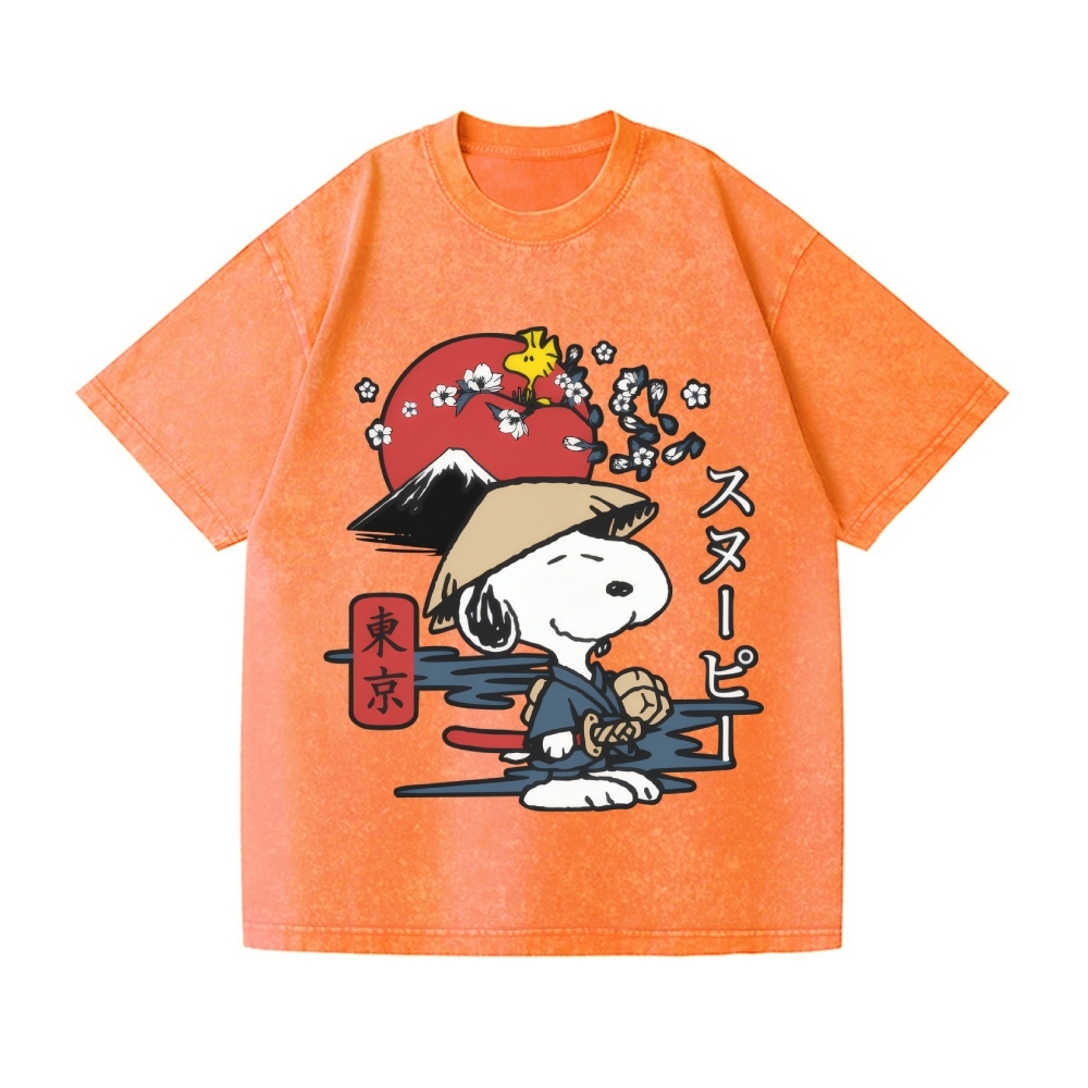 Peanuts Vintage Wash Japanese Design T-Shirt