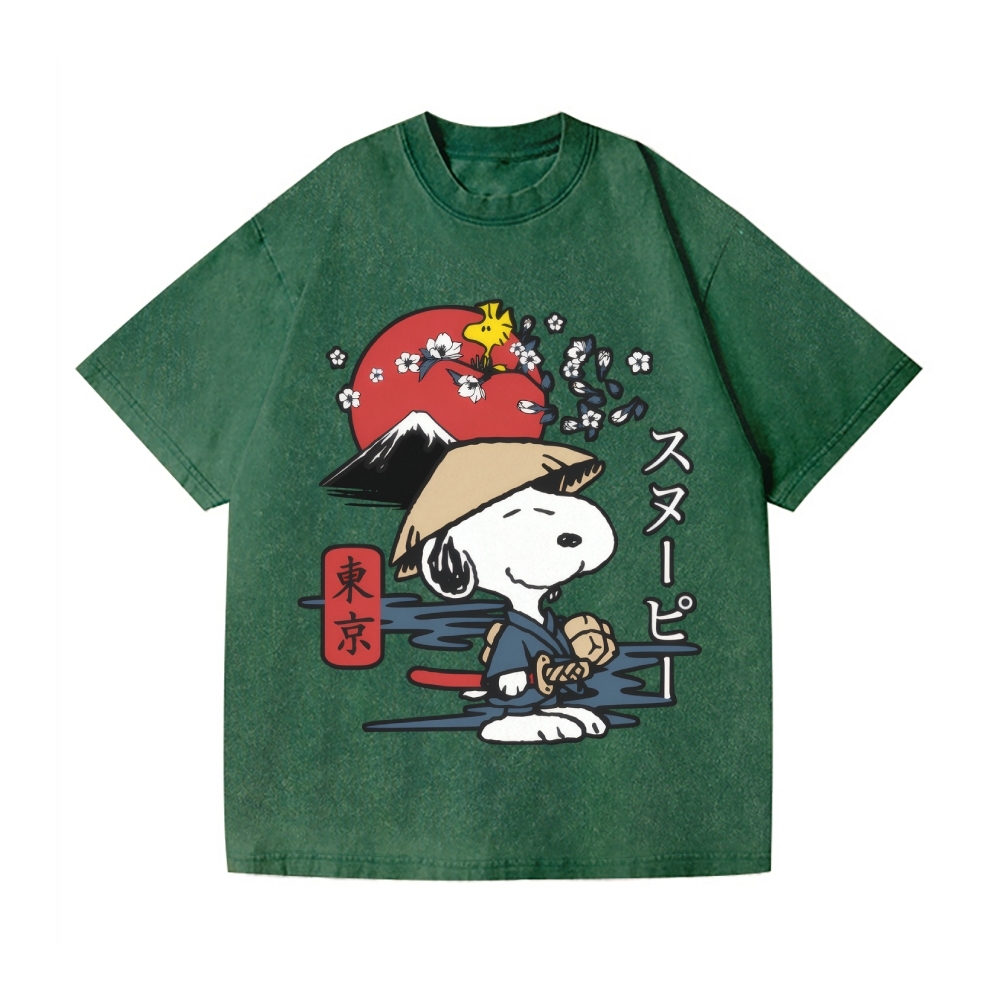 Peanuts Vintage Wash Japanese Design T-Shirt