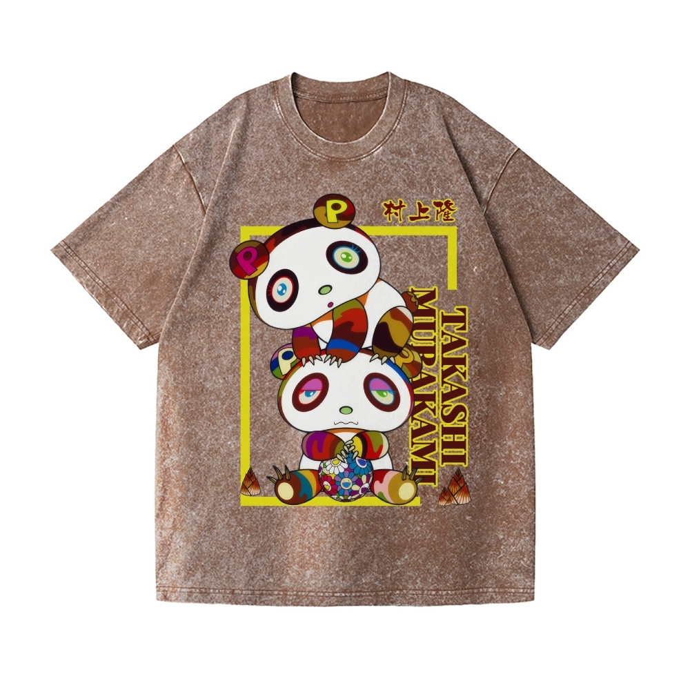 TM Panda Vintage Wash Japanese Design T-Shirt