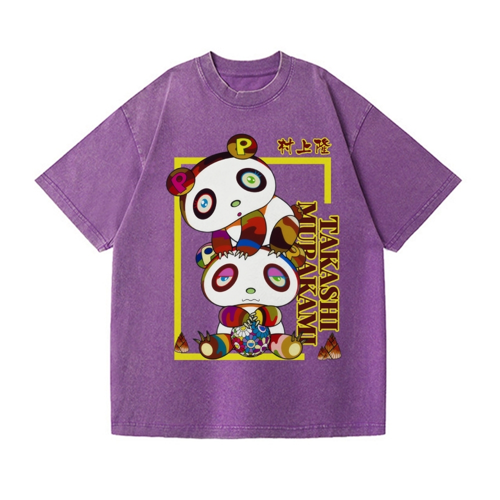 TM Panda Vintage Wash Japanese Design T-Shirt