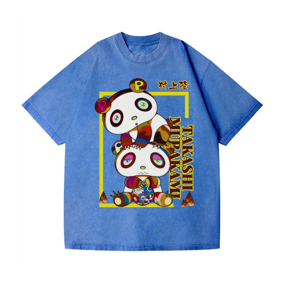 TM Panda Vintage Wash Japanese Design T-Shirt