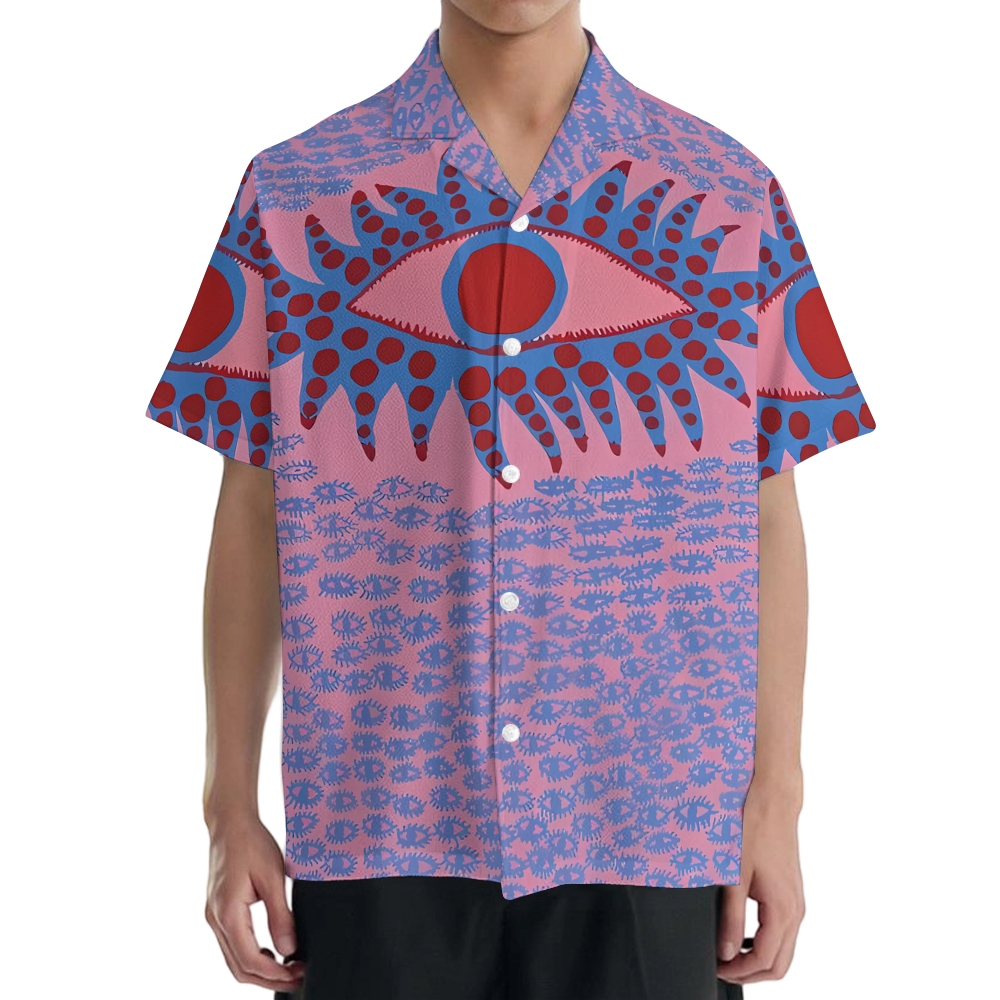 Yayoi Kusama Eyes Japanese Style Camp Shirt