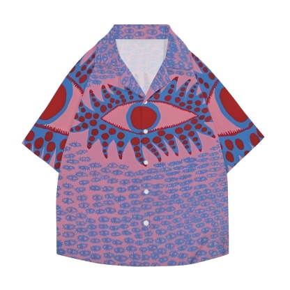 Yayoi Kusama Eyes Japanese Style Camp Shirt