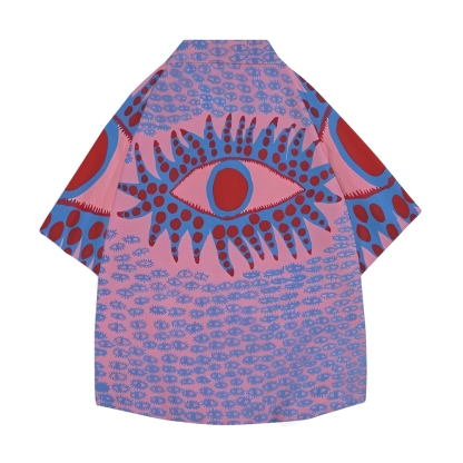 Yayoi Kusama Eyes Japanese Style Camp Shirt