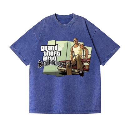 Grand Theft Auto Vintage Wash Japanese Design T-Shirt