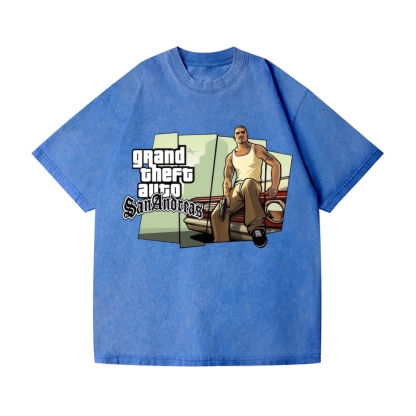 Grand Theft Auto Vintage Wash Japanese Design T-Shirt