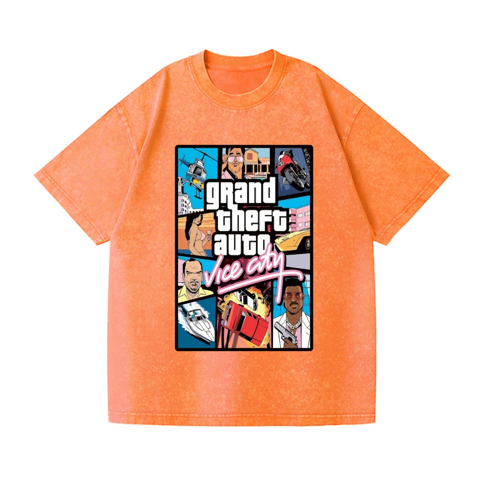 Grand Theft Auto Vintage Wash Japanese Design T-Shirt