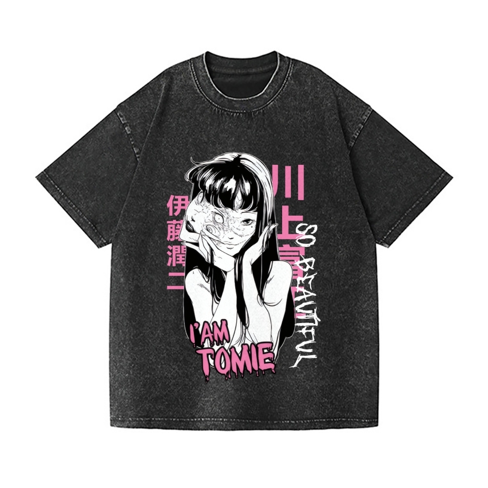 Tomie Vintage Wash Japanese Design T-Shirt
