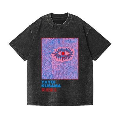 Yayoi Kusama Eyes Vintage Wash Japanese Design T-Shirt