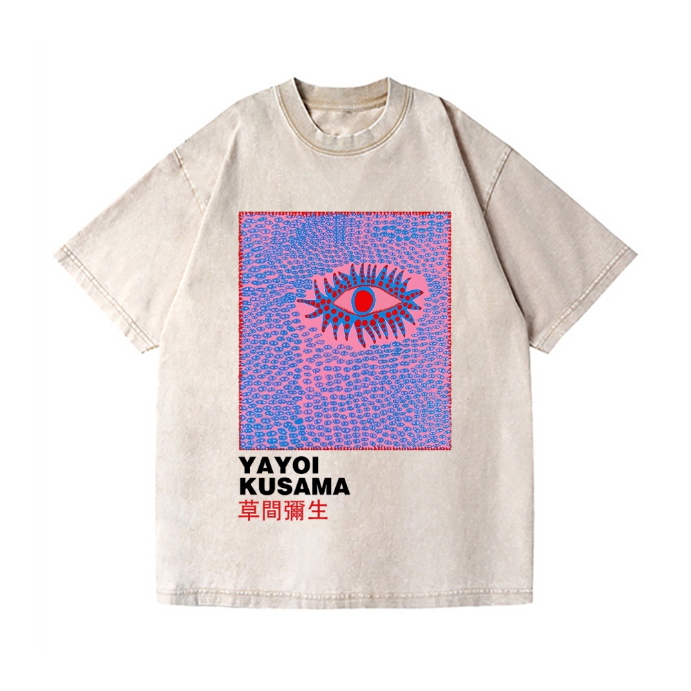 Yayoi Kusama Eyes Vintage Wash Japanese Design T-Shirt