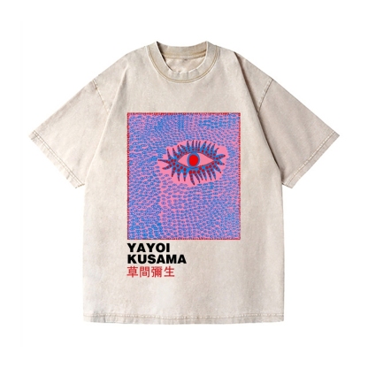 Yayoi Kusama Eyes Vintage Wash Japanese Design T-Shirt