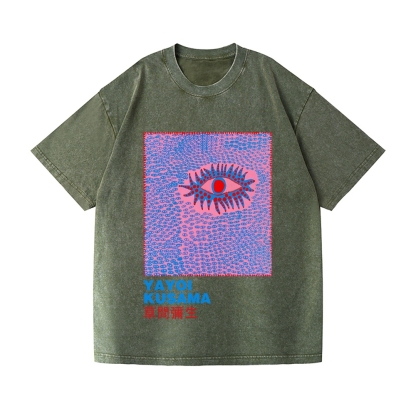 Yayoi Kusama Eyes Vintage Wash Japanese Design T-Shirt