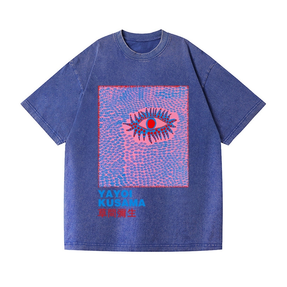 Yayoi Kusama Eyes Vintage Wash Japanese Design T-Shirt