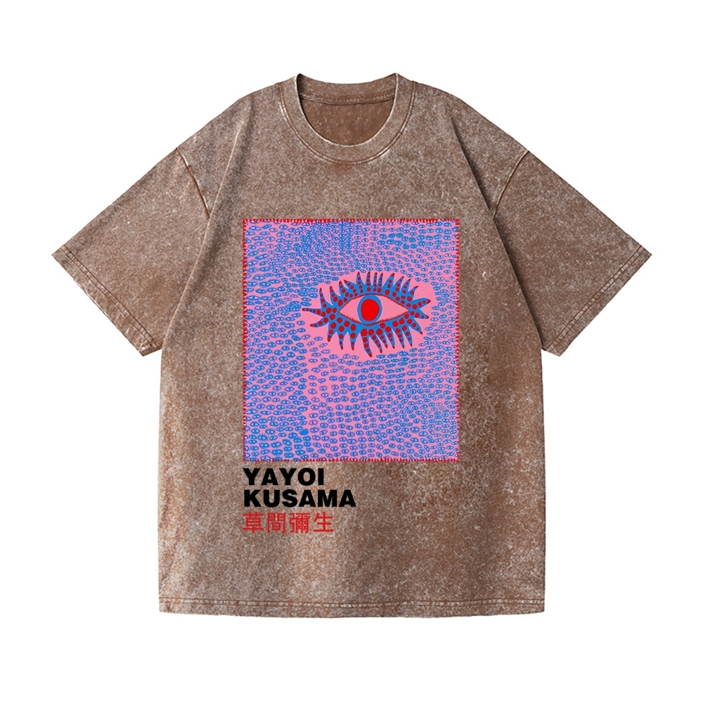 Yayoi Kusama Eyes Vintage Wash Japanese Design T-Shirt
